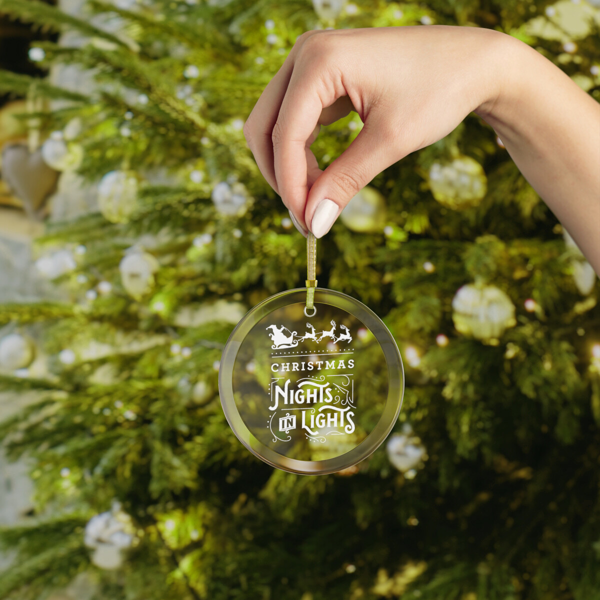 Christmas Nights In Lights Ornament by marketing agency REMIXED