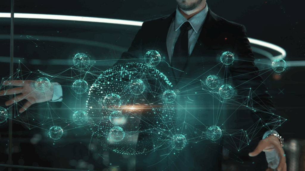 Digital Advertising Businessman in VR