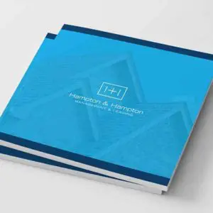 Hampton + Hampton Brochures exhibiting Branding and Marketing program