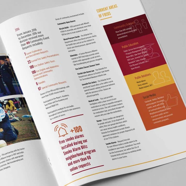 Orlando Fire Department (OFD) Annual Report Layout Design