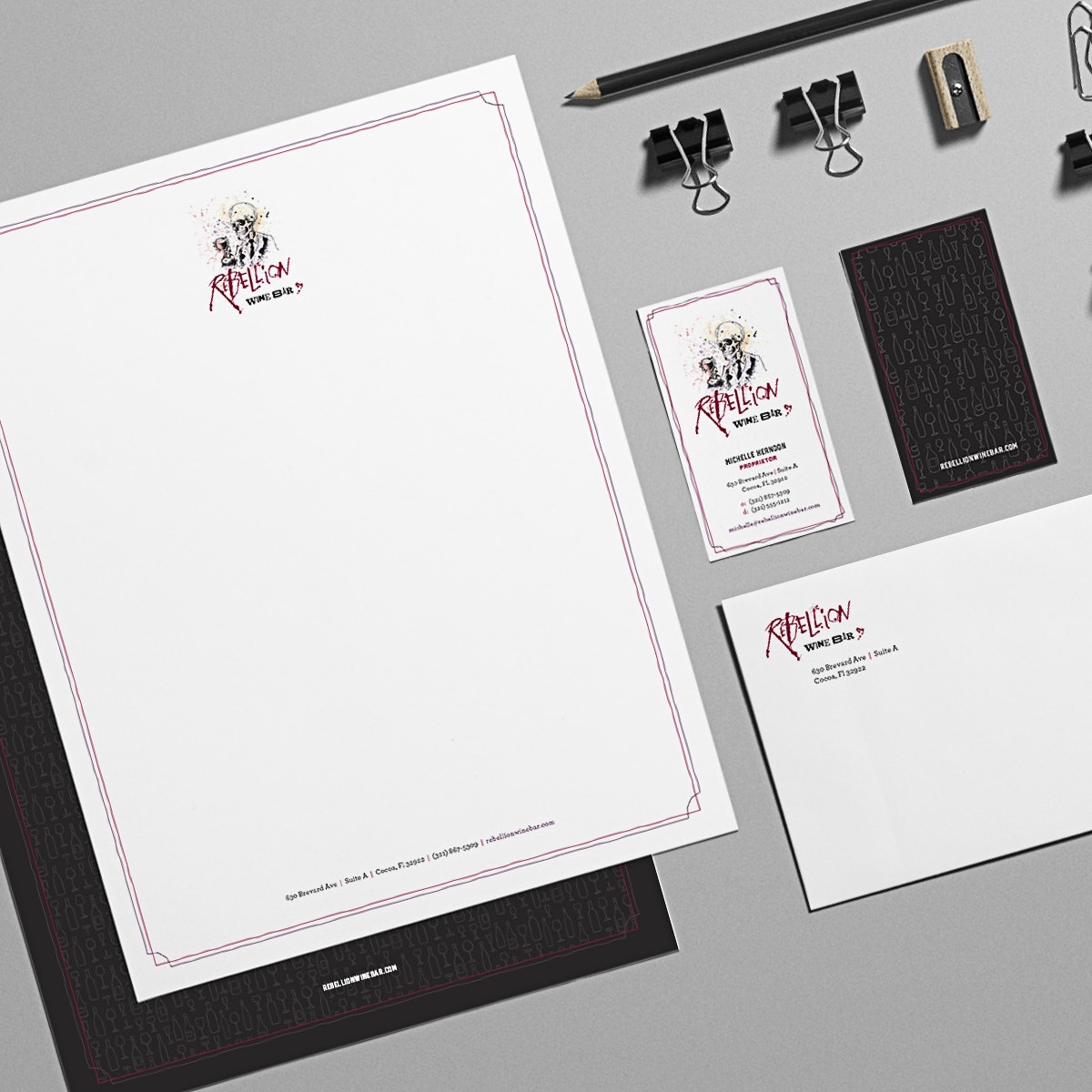 Rebellion Wine Bar -Stationery-Mockup