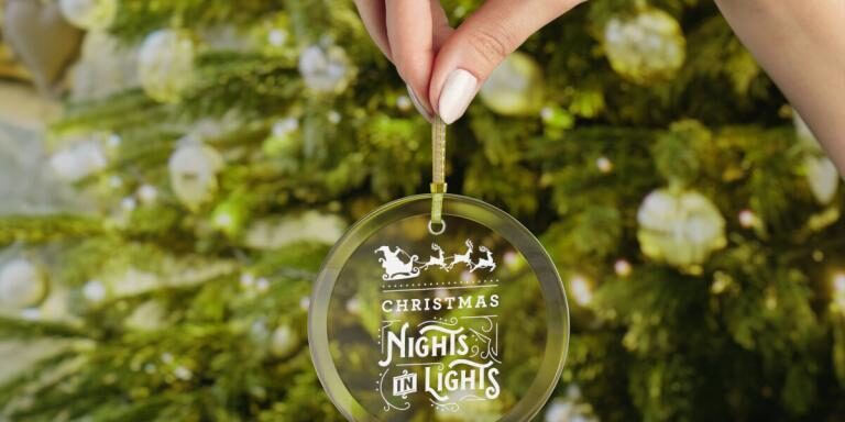 Christmas Nights In Lights Ornament by marketing agency REMIXED