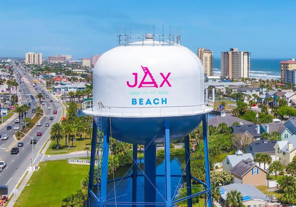 Jax Beach Water Tower Environmental Branding