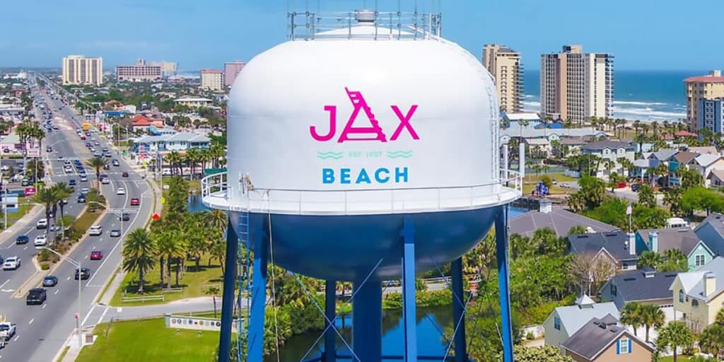 Jax Beach Water Tower Environmental Branding